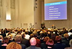 The Professor delivering an address at the Max Planck Institute in 2004.